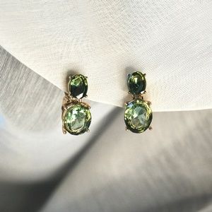 Lauren Ralph Lauren Double Colored Oval Crystal Clip-On Drop Earrings
